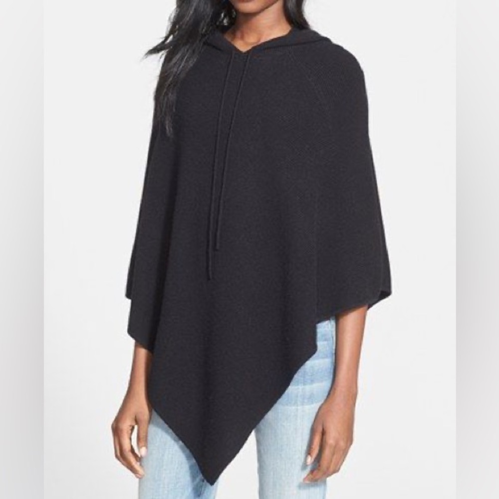 Joie Gorgonie B hooded Wool & Cashmere Poncho SZ Small